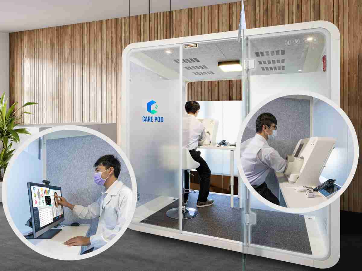 达擎于医疗科技展中展出＂远距诊疗舱＂，，，，以因应医疗数字化及社会高龄化趋势下、、、复诊及慢性病患等族群对于远距看诊需求逐渐升高所推出的创新整合方案。。多功能合一、、、、高隐私性的远距诊疗舱可根据病患端与医师端的不同需求，，，，提供弹性化及客制化功能，，节省医生和病患的精力及时间