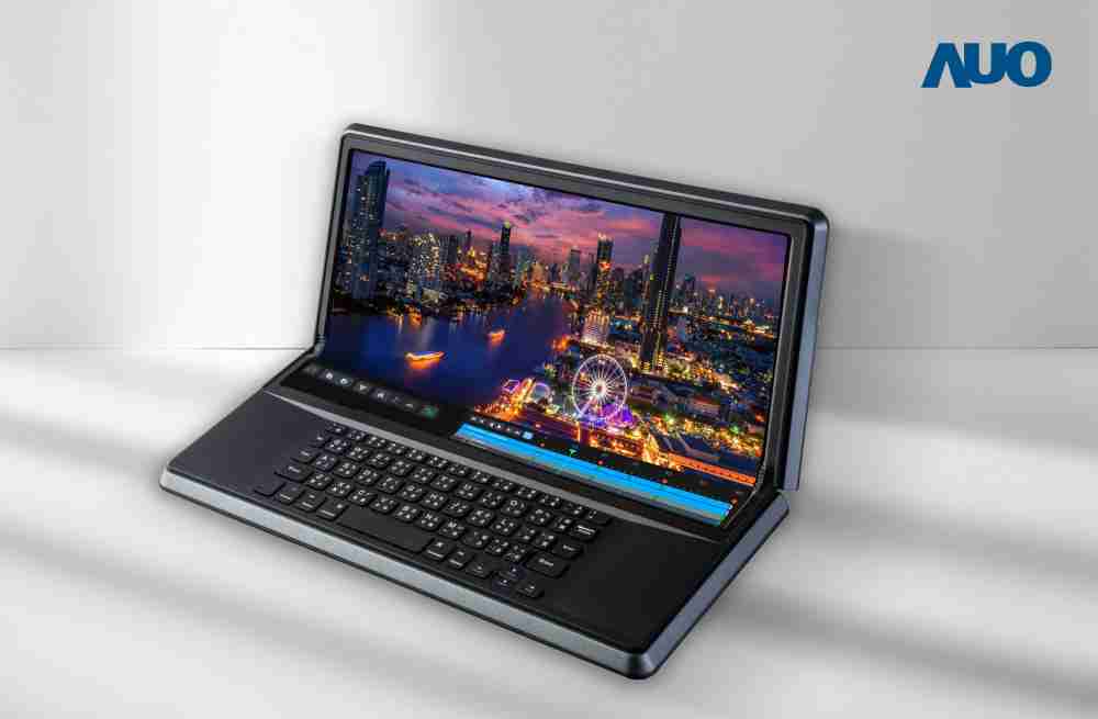 NG大舞台14.6吋Micro LED折迭显示屏幕，，，，搭配半径4mm的弯折绞炼，，，，以及高画素、、、高亮度、、、高对比度的显示技术特点，，即便在大视角下仍保有绝佳色相与亮度